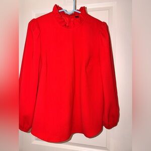 J. Crew Scarlet Ruffle Blouse